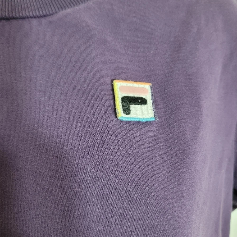 Fila Cropped Purple T-Shirt sz S - Picture 3 of 9